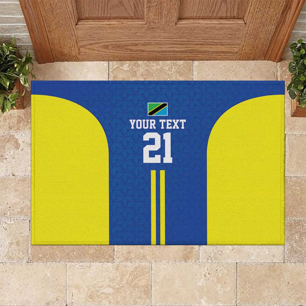 Tanzania Football Custom Rubber Doormat Taifa Stars Go Champion - Wonder Print Shop