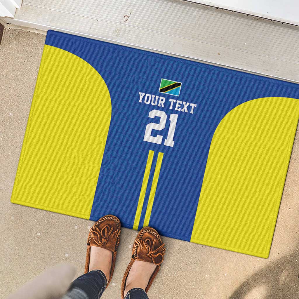 Tanzania Football Custom Rubber Doormat Taifa Stars Go Champion - Wonder Print Shop