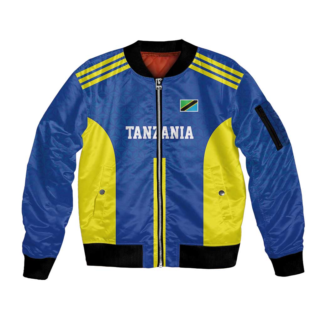 Tanzania Football Custom Sleeve Zip Bomber Jacket Taifa Stars Go Champion - Wonder Print Shop