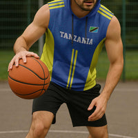 Tanzania Football Custom Sleeveless Hoodie Taifa Stars Go Champion - Wonder Print Shop
