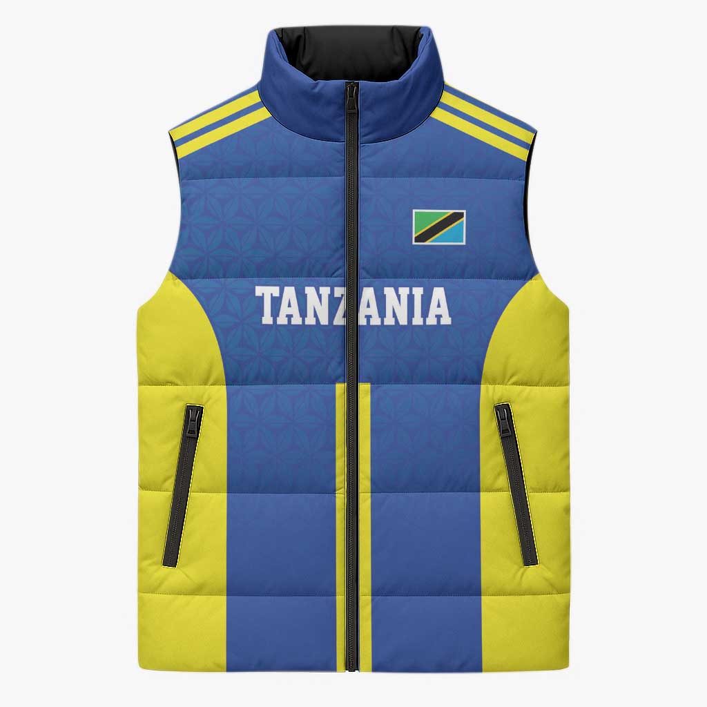 Tanzania Football Custom Sleeveless Puffer Jacket Taifa Stars Go Champion - Wonder Print Shop