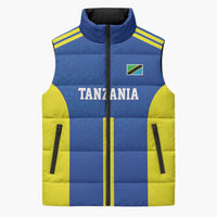Tanzania Football Custom Sleeveless Puffer Jacket Taifa Stars Go Champion - Wonder Print Shop