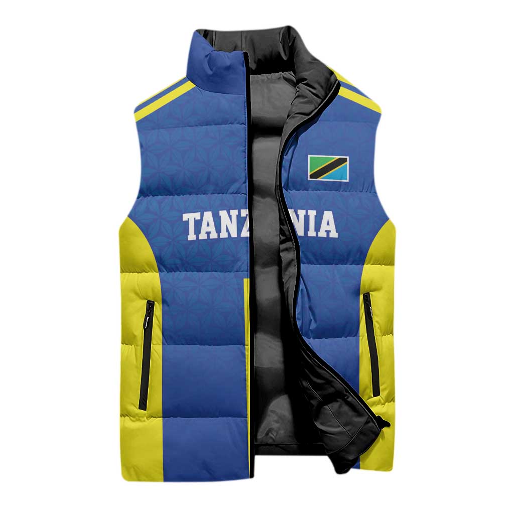 Tanzania Football Custom Sleeveless Puffer Jacket Taifa Stars Go Champion - Wonder Print Shop
