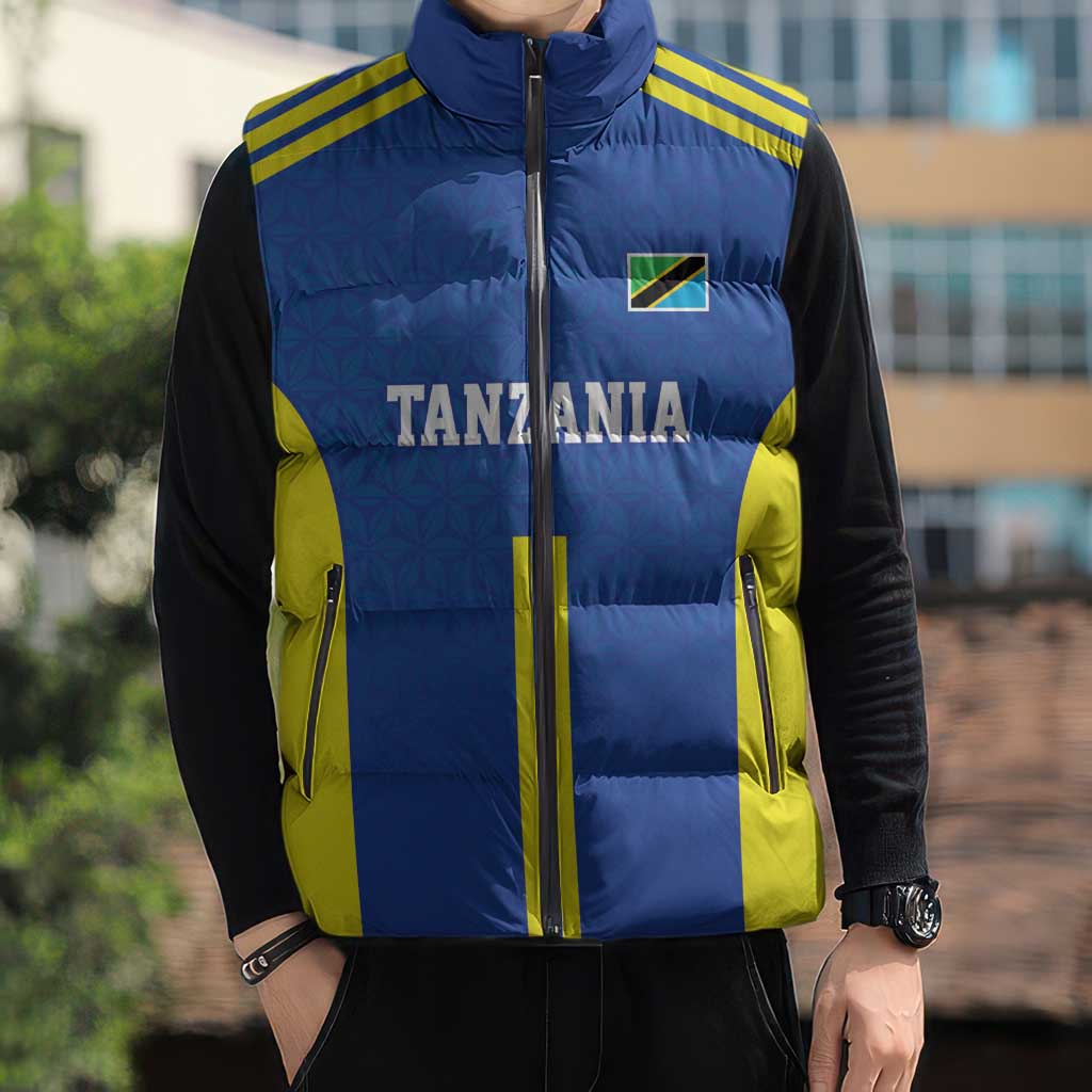 Tanzania Football Custom Sleeveless Puffer Jacket Taifa Stars Go Champion - Wonder Print Shop
