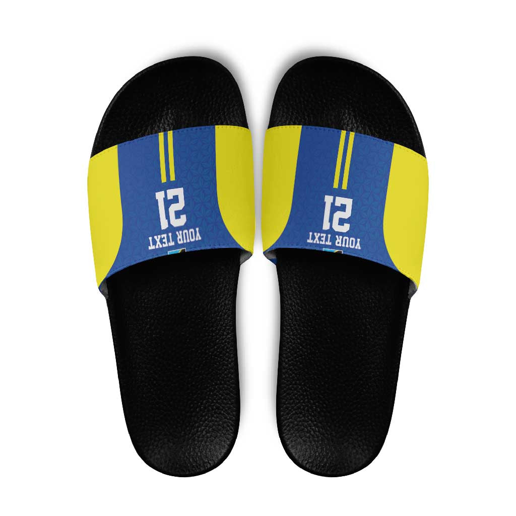 Tanzania Football Custom Slide Sandals Taifa Stars Go Champion - Wonder Print Shop