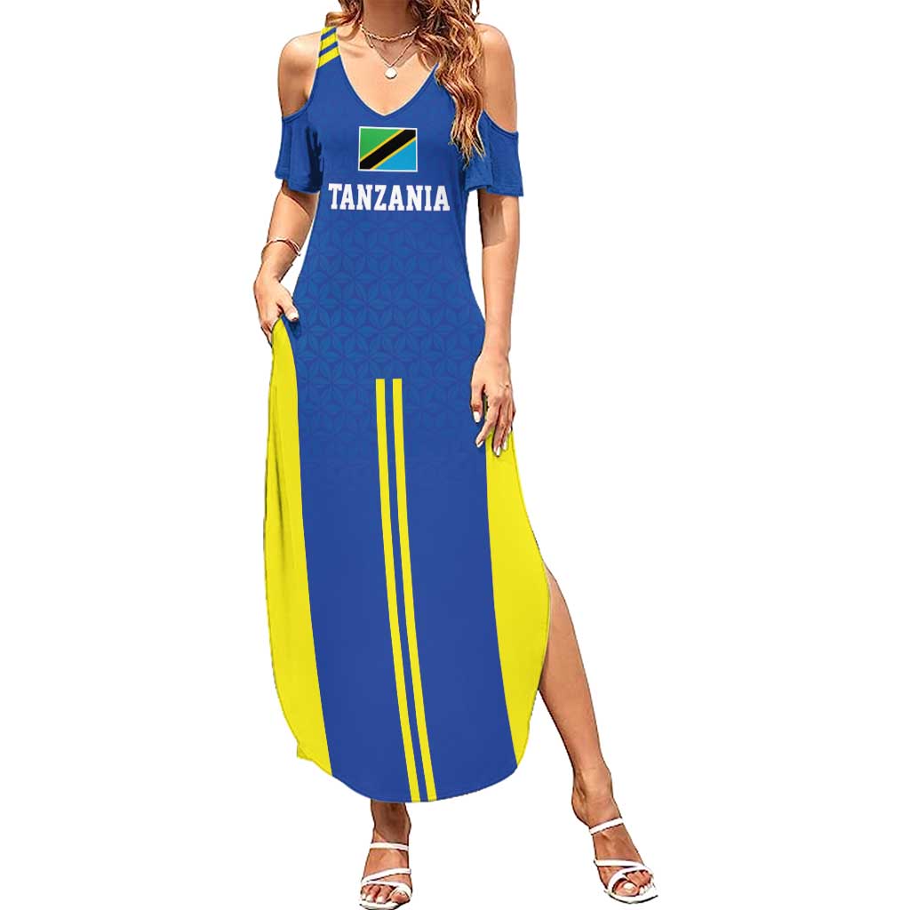 Tanzania Football Custom Summer Maxi Dress Taifa Stars Go Champion - Wonder Print Shop
