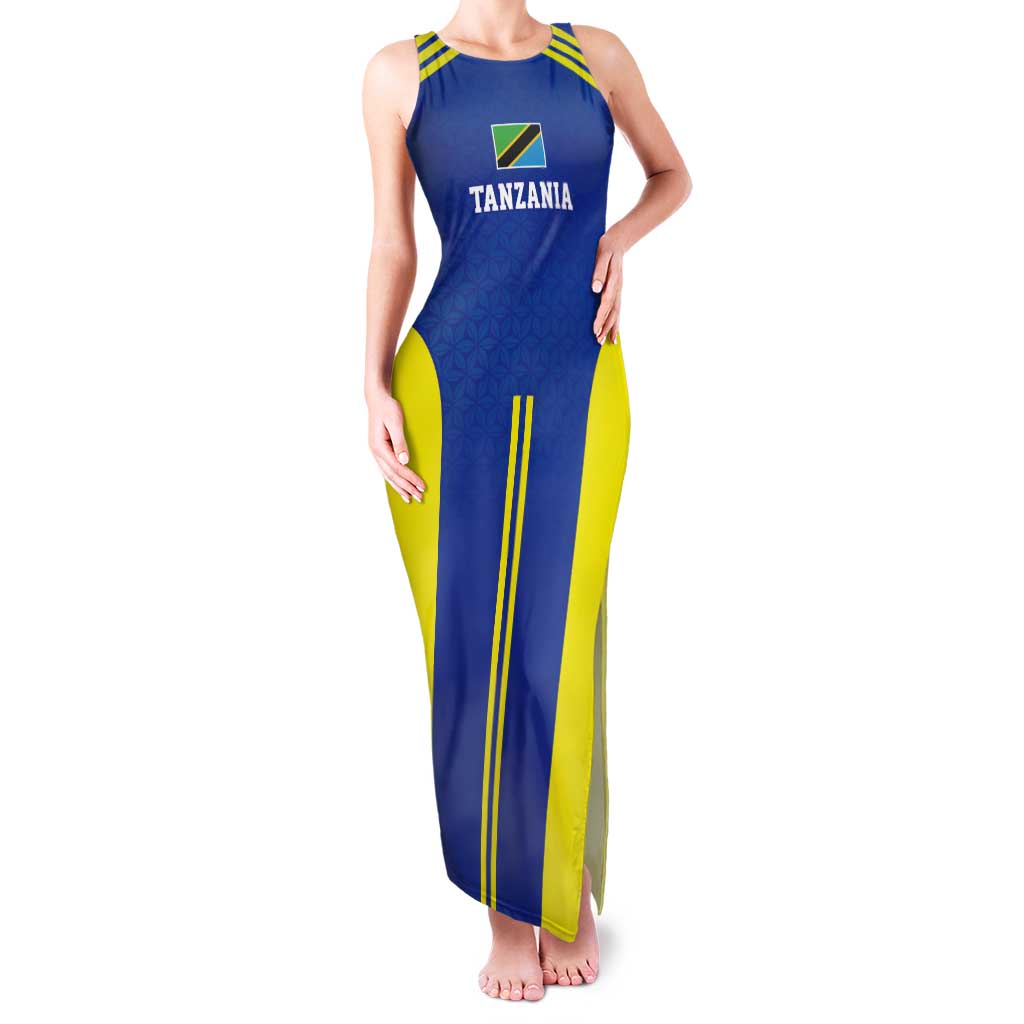 Tanzania Football Custom Tank Maxi Dress Taifa Stars Go Champion - Wonder Print Shop