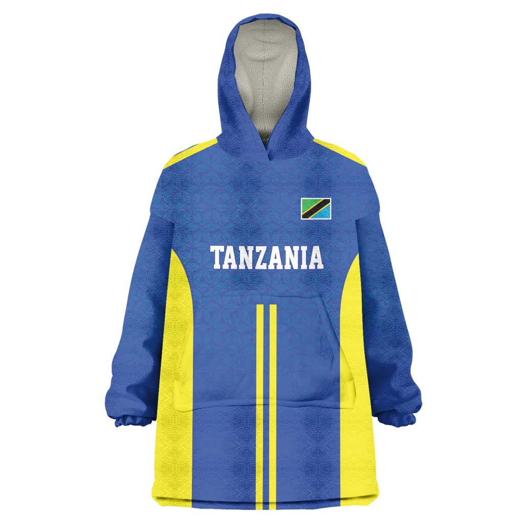 Tanzania Football Custom Wearable Blanket Hoodie Taifa Stars Go Champion - Wonder Print Shop