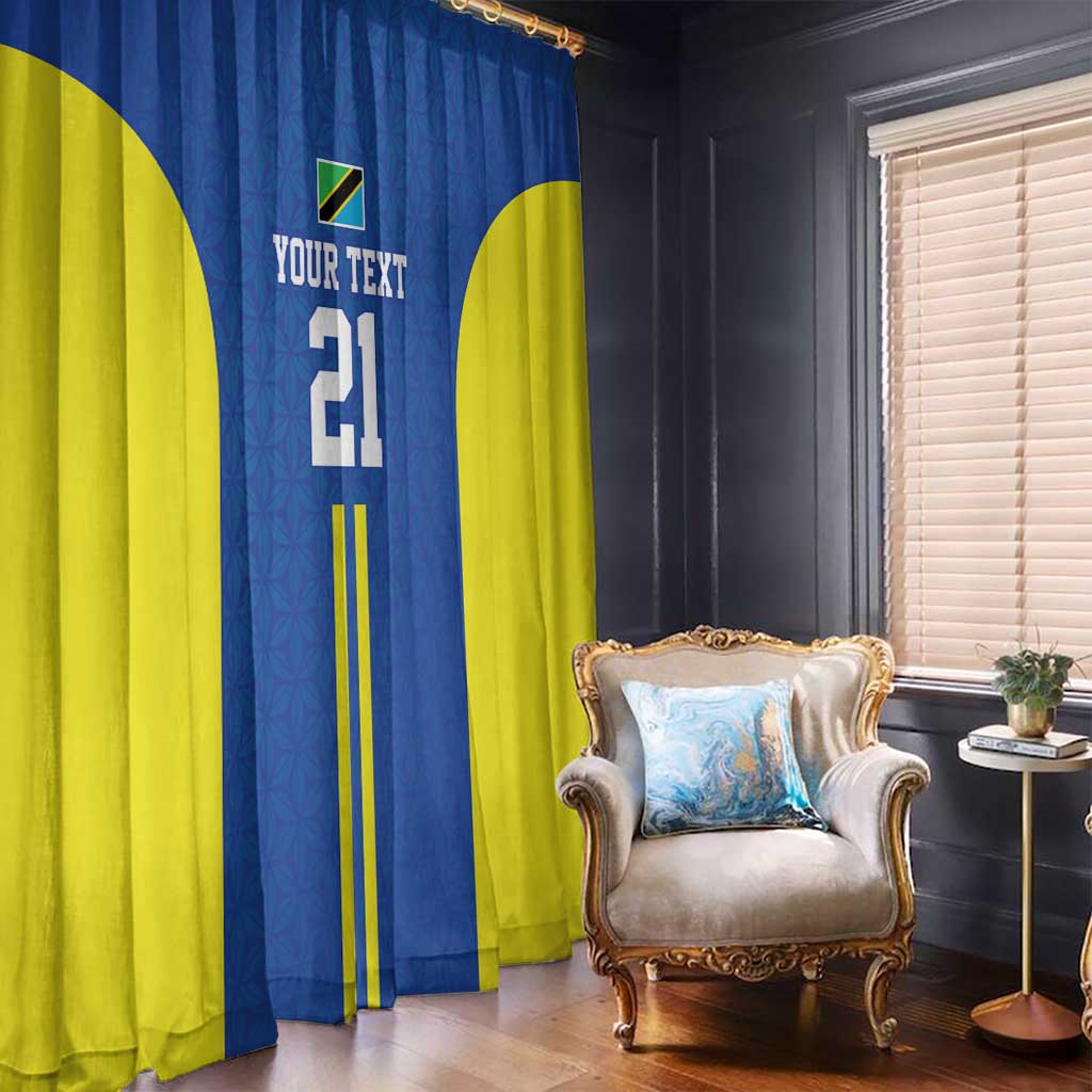 Tanzania Football Custom Window Curtain Taifa Stars Go Champion - Wonder Print Shop