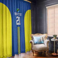 Tanzania Football Custom Window Curtain Taifa Stars Go Champion - Wonder Print Shop
