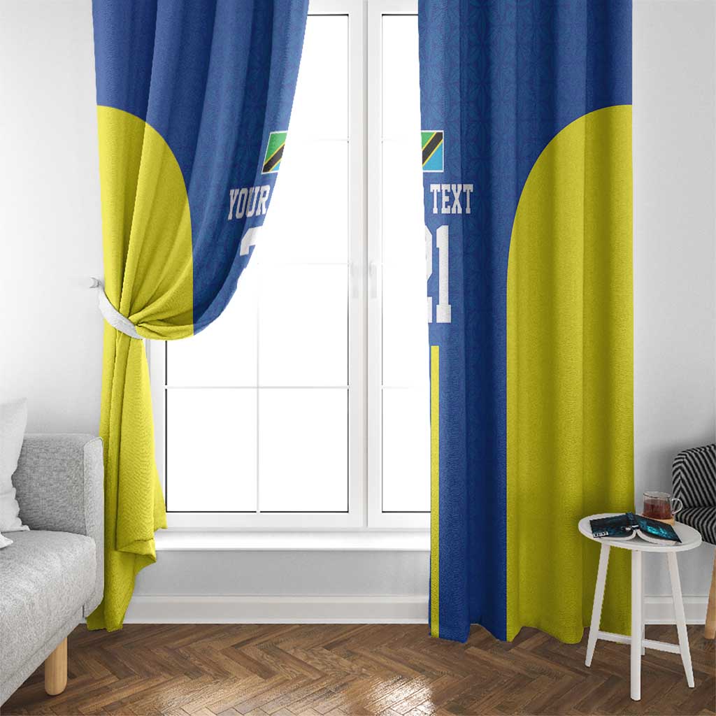 Tanzania Football Custom Window Curtain Taifa Stars Go Champion - Wonder Print Shop