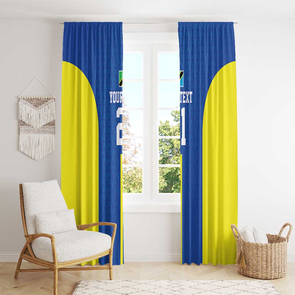 Tanzania Football Custom Window Curtain Taifa Stars Go Champion - Wonder Print Shop