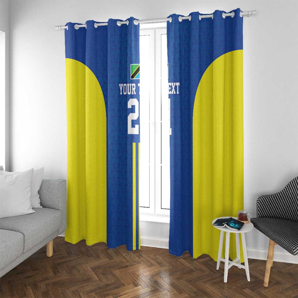 Tanzania Football Custom Window Curtain Taifa Stars Go Champion - Wonder Print Shop