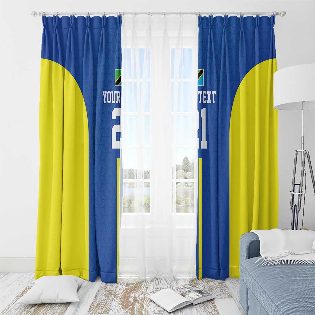 Tanzania Football Custom Window Curtain Taifa Stars Go Champion - Wonder Print Shop