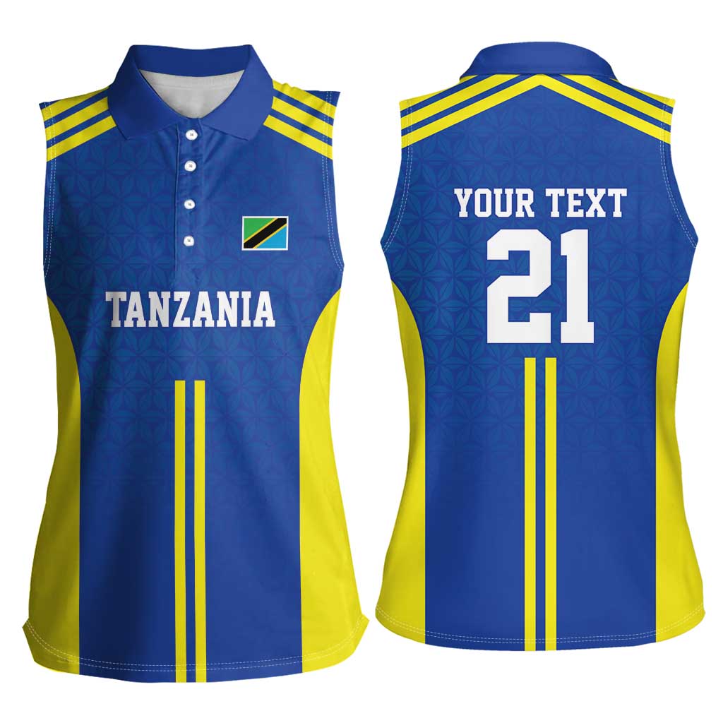 Tanzania Football Custom Women Sleeveless Polo Shirt Taifa Stars Go Champion - Wonder Print Shop