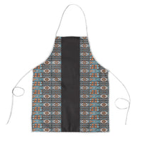 African Ndebele Traditional Attire Apron Black Ndebele Stripe