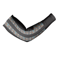 African Ndebele Traditional Attire Arm Sleeves Black Ndebele Stripe