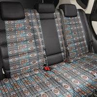 African Ndebele Traditional Attire Back Car Seat Cover Black Ndebele Stripe