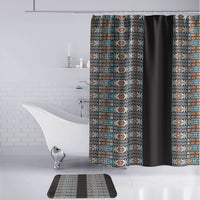 African Ndebele Traditional Attire Bathroom Set Black Ndebele Stripe
