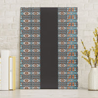 African Ndebele Traditional Attire Canvas Wall Art Black Ndebele Stripe