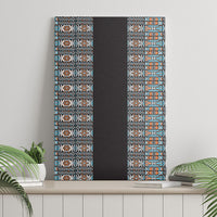 African Ndebele Traditional Attire Canvas Wall Art Black Ndebele Stripe