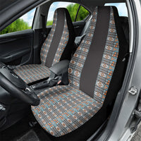 African Ndebele Traditional Attire Car Seat Cover Black Ndebele Stripe