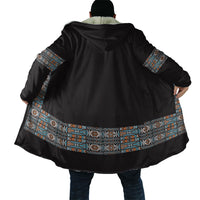 African Ndebele Traditional Attire Cloak Black Ndebele Stripe