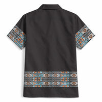 African Ndebele Traditional Attire Hawaiian Shirt Black Ndebele Stripe