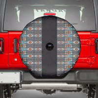 African Ndebele Traditional Attire Spare Tire Cover Black Ndebele Stripe