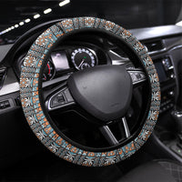 African Ndebele Traditional Attire Steering Wheel Cover Black Ndebele Stripe