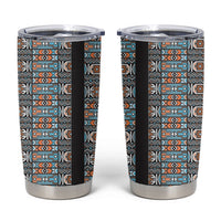 African Ndebele Traditional Attire Tumbler Cup Black Ndebele Stripe