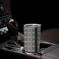 African Ndebele Traditional Attire Tumbler Cup Black Ndebele Stripe