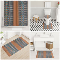 African Ndebele Traditional Attire Bathroom Set Brown Ndebele Stripe