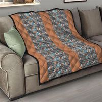 African Ndebele Traditional Attire Quilt Brown Ndebele Stripe