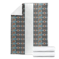 African Ndebele Traditional Attire Blanket White Ndebele Stripe