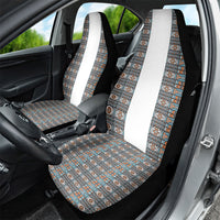 African Ndebele Traditional Attire Car Seat Cover White Ndebele Stripe