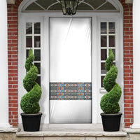 African Ndebele Traditional Attire Door Cover White Ndebele Stripe