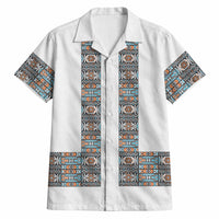 African Ndebele Traditional Attire Hawaiian Shirt White Ndebele Stripe