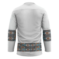 African Ndebele Traditional Attire Hockey Jersey White Ndebele Stripe
