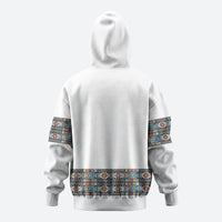 African Ndebele Traditional Attire Hoodie White Ndebele Stripe