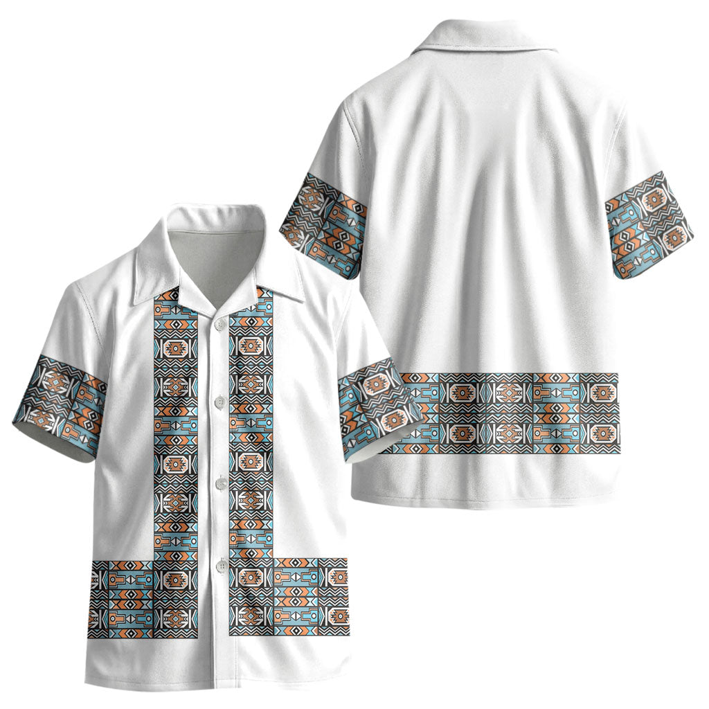 African Ndebele Traditional Attire Kid Hawaiian Shirt White Ndebele Stripe