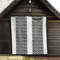 African Ndebele Traditional Attire Quilt White Ndebele Stripe