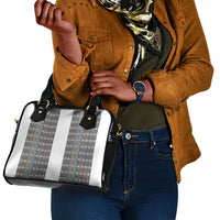 African Ndebele Traditional Attire Shoulder Handbag White Ndebele Stripe