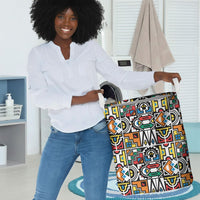 African Geometric Ndebele Patterns Laundry Basket