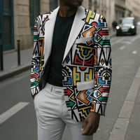 African Geometric Ndebele Patterns Blazer