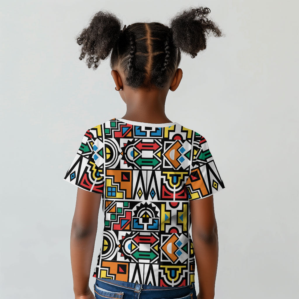 African Geometric Ndebele Patterns Kid T shirt