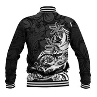 Polynesian Sunset Plumeria Baseball Jacket Pacific Island Tribal Black Style LT9 - Wonder Print Shop