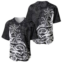 Polynesian Sunset Plumeria Baseball Jersey Pacific Island Tribal Black Style LT9 - Wonder Print Shop