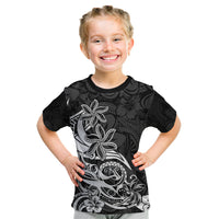 Polynesian Sunset Plumeria Kid T Shirt Pacific Island Tribal Black Style - Wonder Print Shop