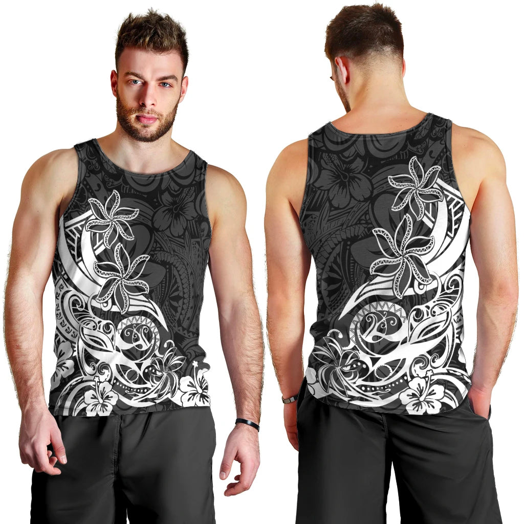 polynesian-sunset-plumeria-men-tank-top-pacific-island-tribal-black-style